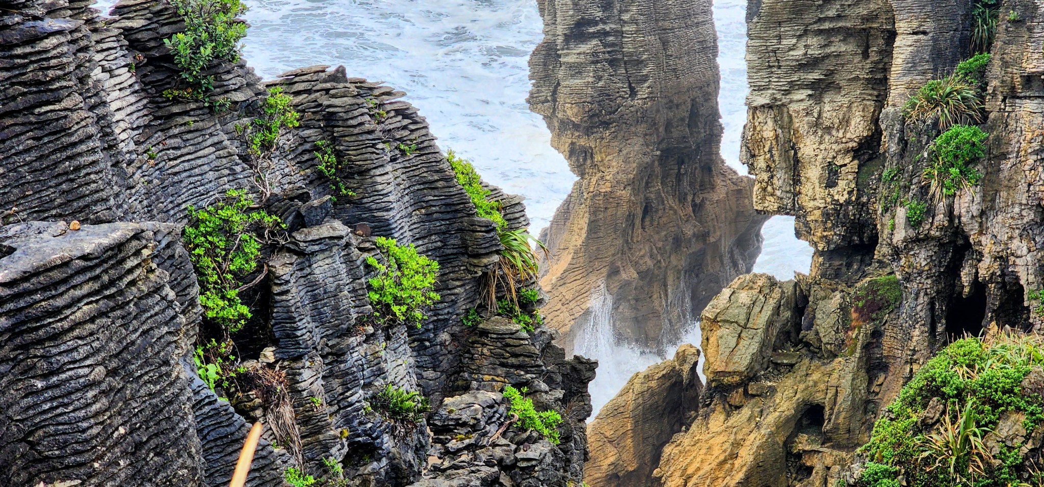 The Pancake Rocks in Punakaiki, a quick stop on our New Zealand ...